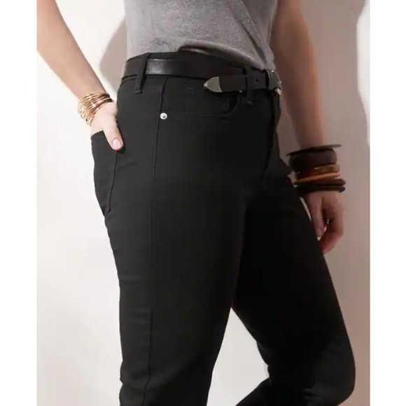 NWT Banana RepF Low Rise Black Wash Girlfriend Jean 29P 8P Black F328 - Picture 3 of 6